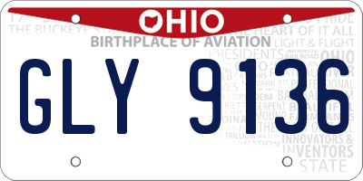 OH license plate GLY9136