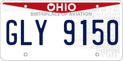 OH license plate GLY9150