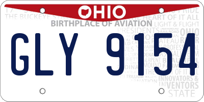 OH license plate GLY9154