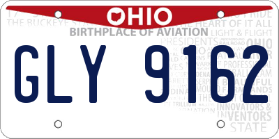OH license plate GLY9162