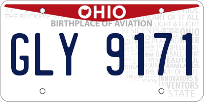 OH license plate GLY9171