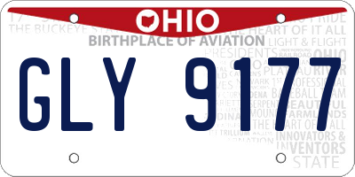 OH license plate GLY9177