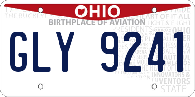 OH license plate GLY9241