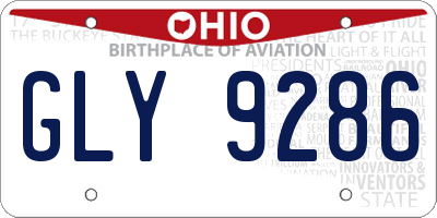 OH license plate GLY9286