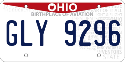 OH license plate GLY9296