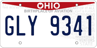 OH license plate GLY9341