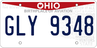 OH license plate GLY9348