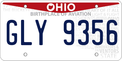 OH license plate GLY9356
