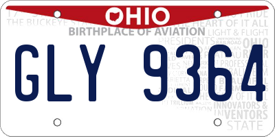 OH license plate GLY9364