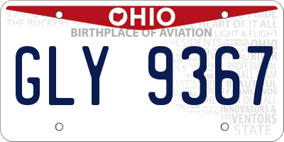 OH license plate GLY9367
