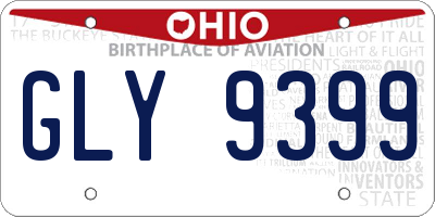 OH license plate GLY9399