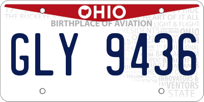 OH license plate GLY9436