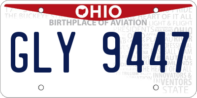 OH license plate GLY9447