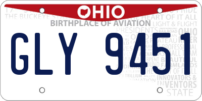 OH license plate GLY9451