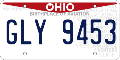 OH license plate GLY9453