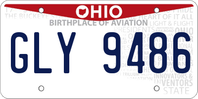 OH license plate GLY9486
