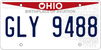 OH license plate GLY9488