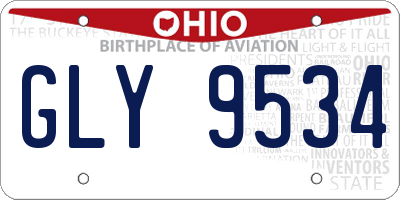OH license plate GLY9534