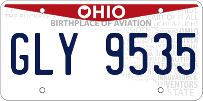 OH license plate GLY9535