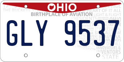 OH license plate GLY9537