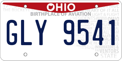 OH license plate GLY9541