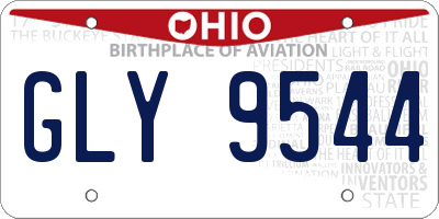 OH license plate GLY9544
