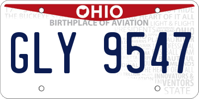 OH license plate GLY9547