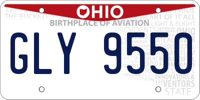 OH license plate GLY9550