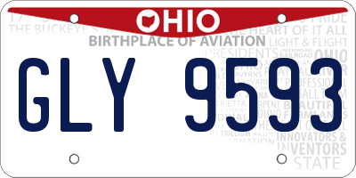 OH license plate GLY9593