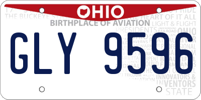 OH license plate GLY9596