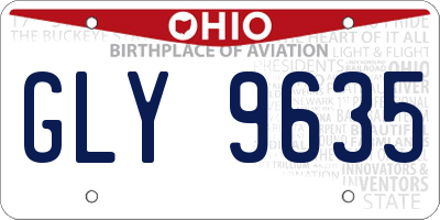 OH license plate GLY9635
