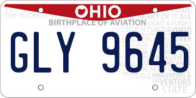 OH license plate GLY9645