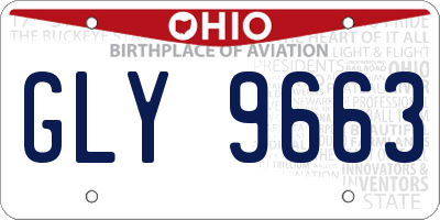 OH license plate GLY9663