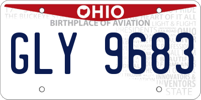 OH license plate GLY9683