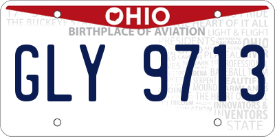 OH license plate GLY9713