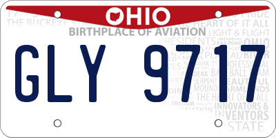 OH license plate GLY9717