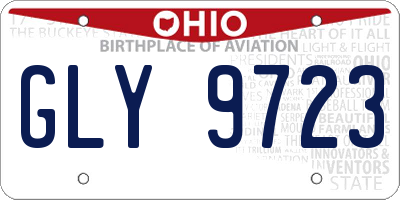 OH license plate GLY9723