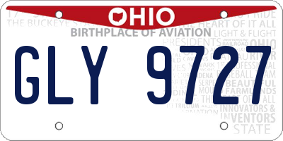 OH license plate GLY9727