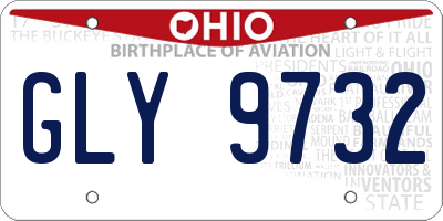 OH license plate GLY9732