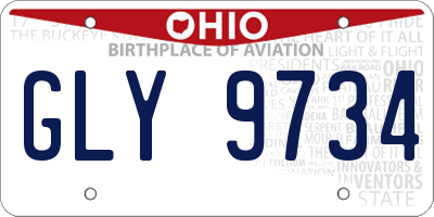 OH license plate GLY9734