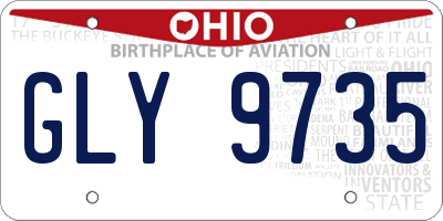 OH license plate GLY9735