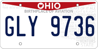 OH license plate GLY9736