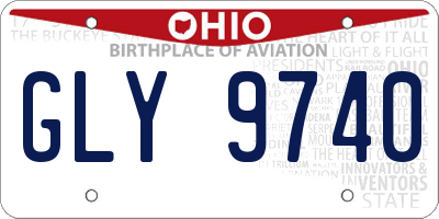 OH license plate GLY9740