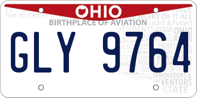 OH license plate GLY9764