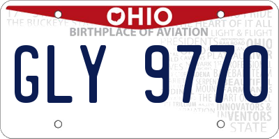 OH license plate GLY9770