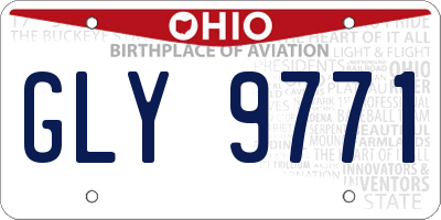 OH license plate GLY9771