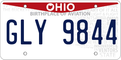 OH license plate GLY9844