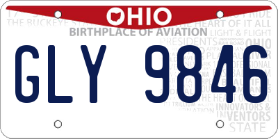 OH license plate GLY9846