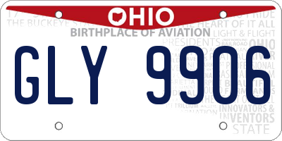 OH license plate GLY9906