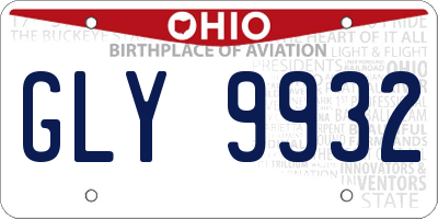 OH license plate GLY9932